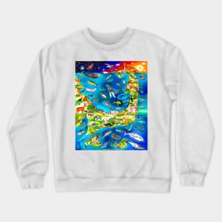 Cape Cod Art Map Crewneck Sweatshirt